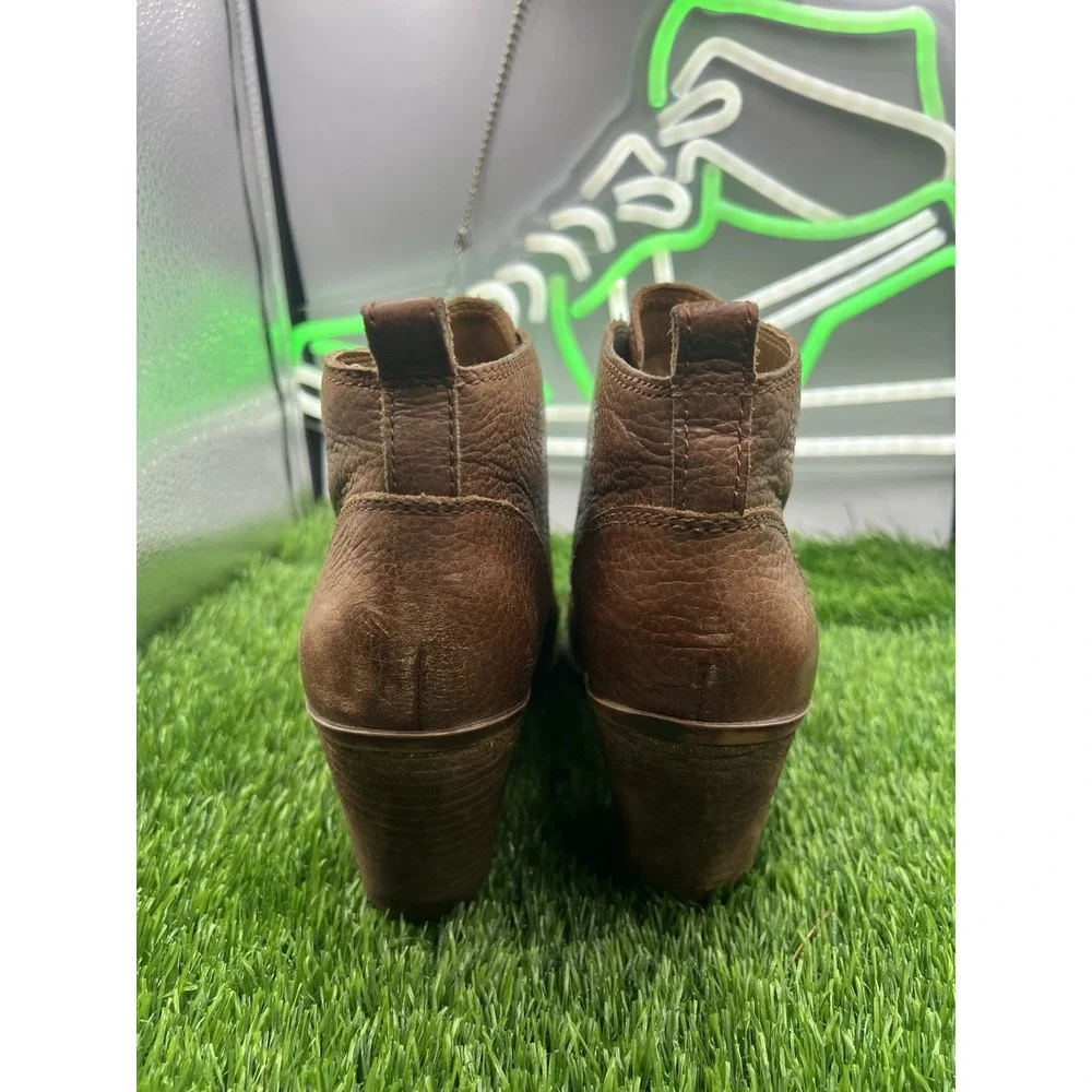 Lucky Brand Ankle High‎ Zip Boot Brown Womens Size 7M/37